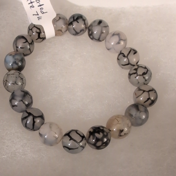 Handmade Jewelry - Handmade Dyed Rutilated Agate Stretch Bracelet